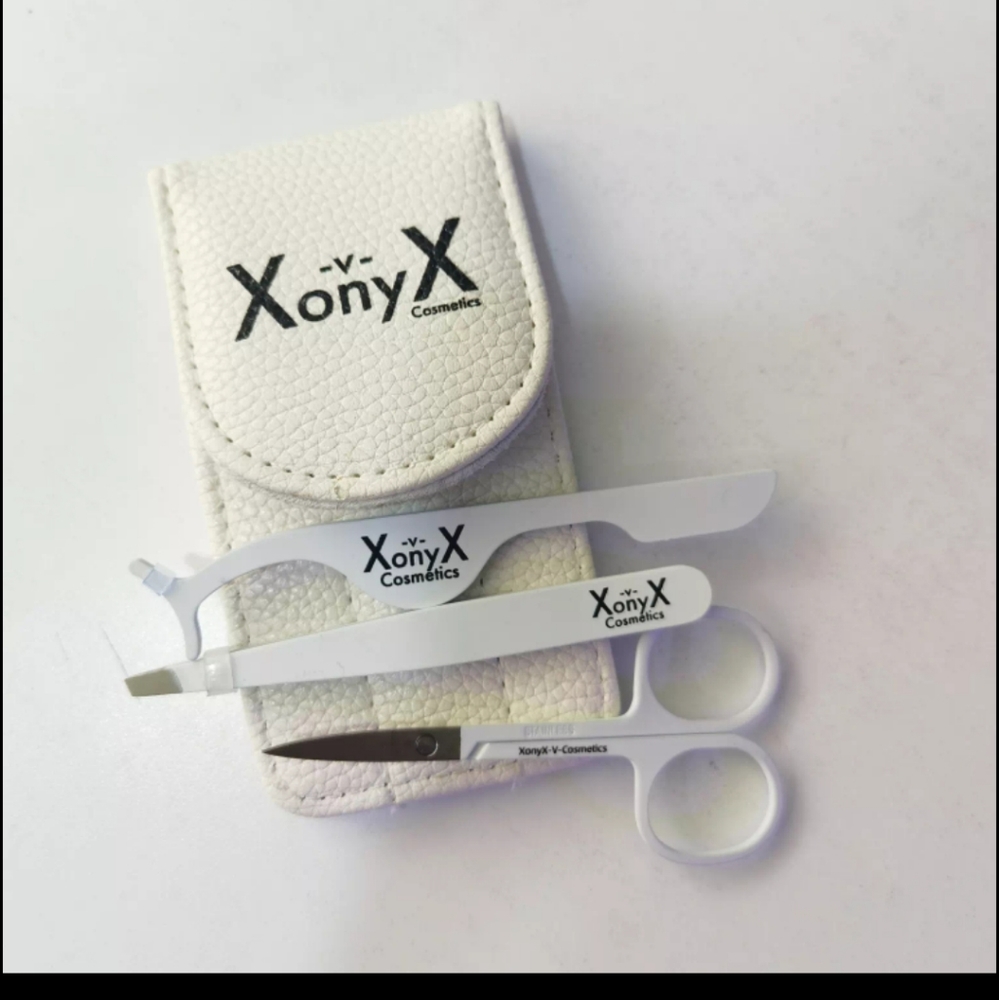 XonyX-V- 3 pc Black and White Eyelash Tweezers
